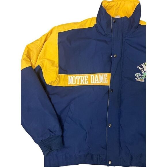 Logo 7 Vintage Notre Dame Fighting Irish Full Zip Jacket sz Large - Picture 3 of 7